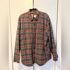 L.L. Bean Red and Green Plaid Jacket